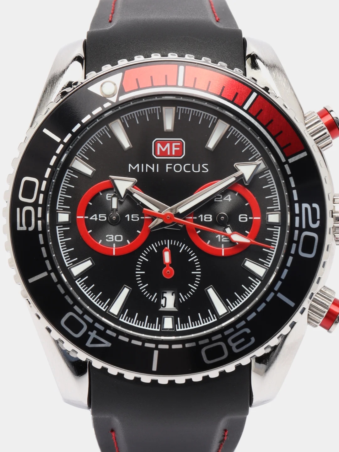 Красный мужские наручные часы Mini Focus MF0426G с хронографом, в подарочной упаковке