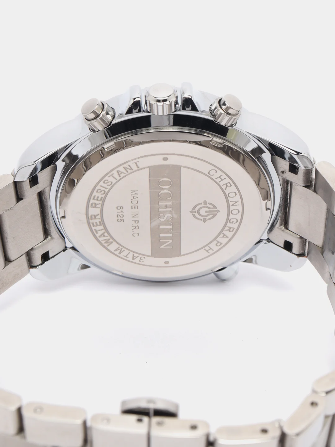 Серебряный мужские наручные часы Ochstin 6125C с хронографом в подарочной упаковке