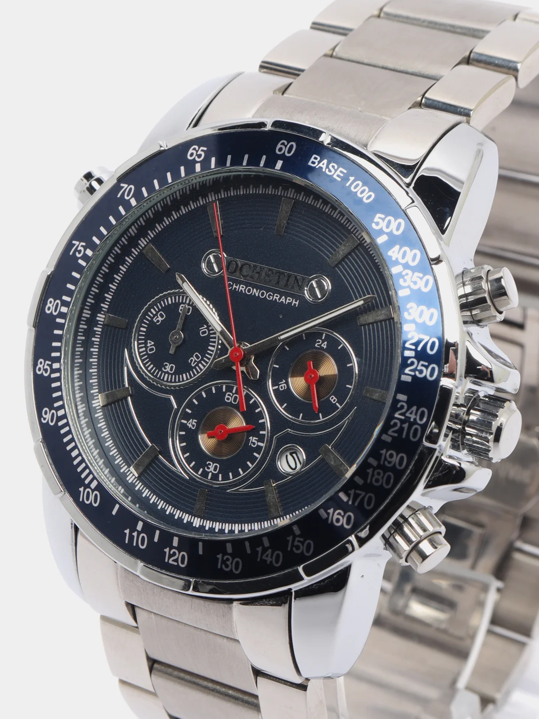 Серебряный мужские наручные часы Ochstin 6125C с хронографом в подарочной упаковке