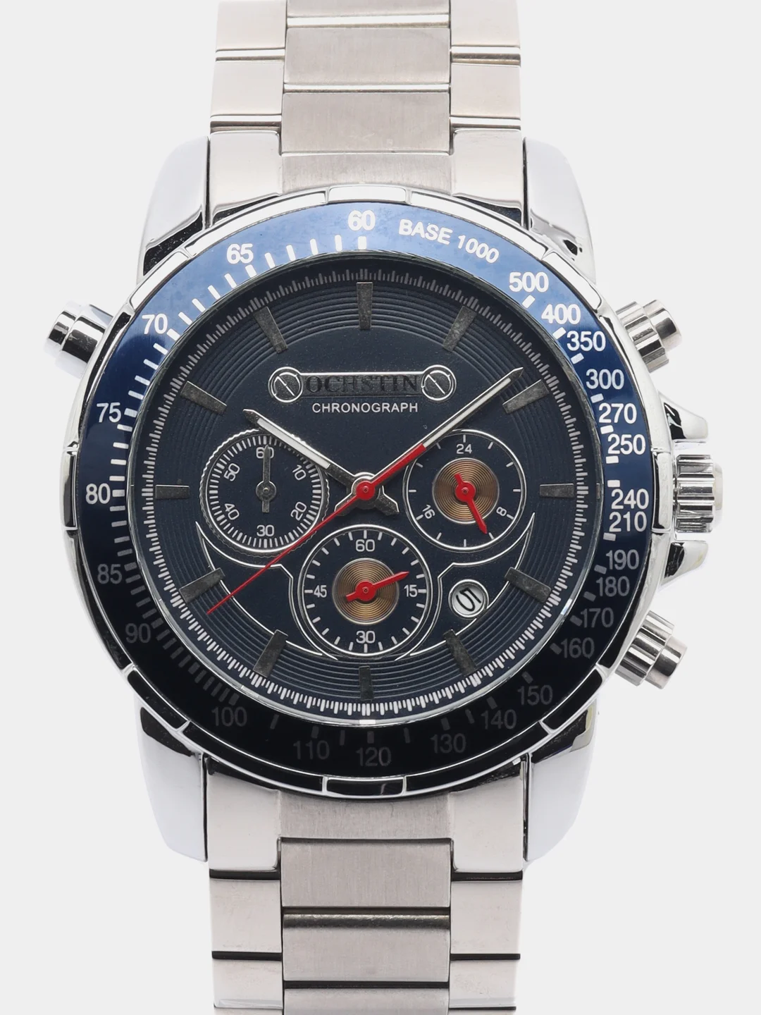 Серебряный мужские наручные часы Ochstin 6125C с хронографом в подарочной упаковке
