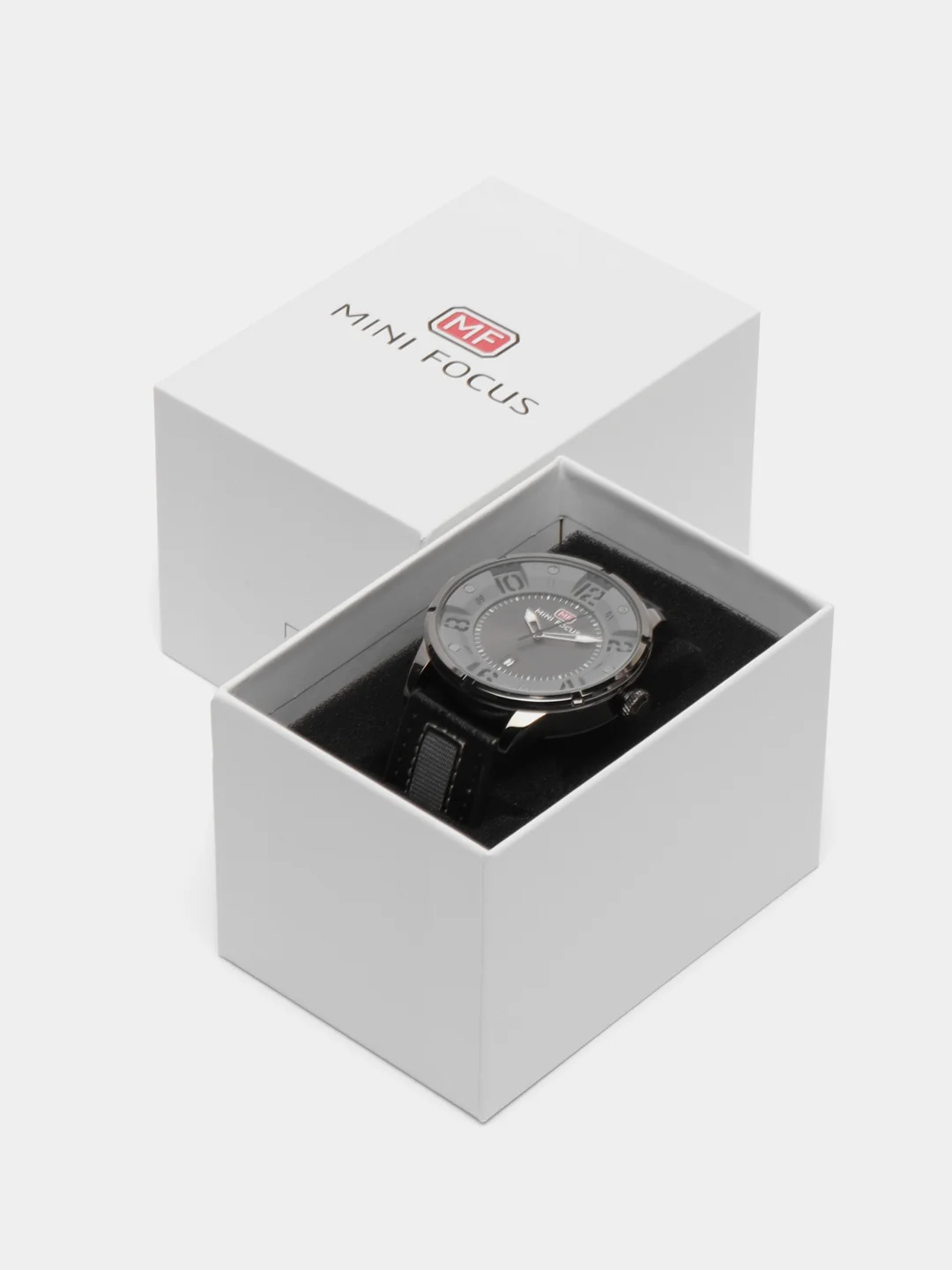 Песочный хаки мужские наручные часы Mini Focus MF0012G с календарём, в подарочной упаковке