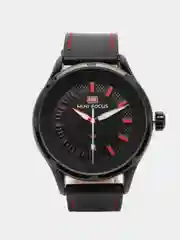Черный мужские наручные часы Mini Focus MF0008G, с календарём, в подарочной упаковке
