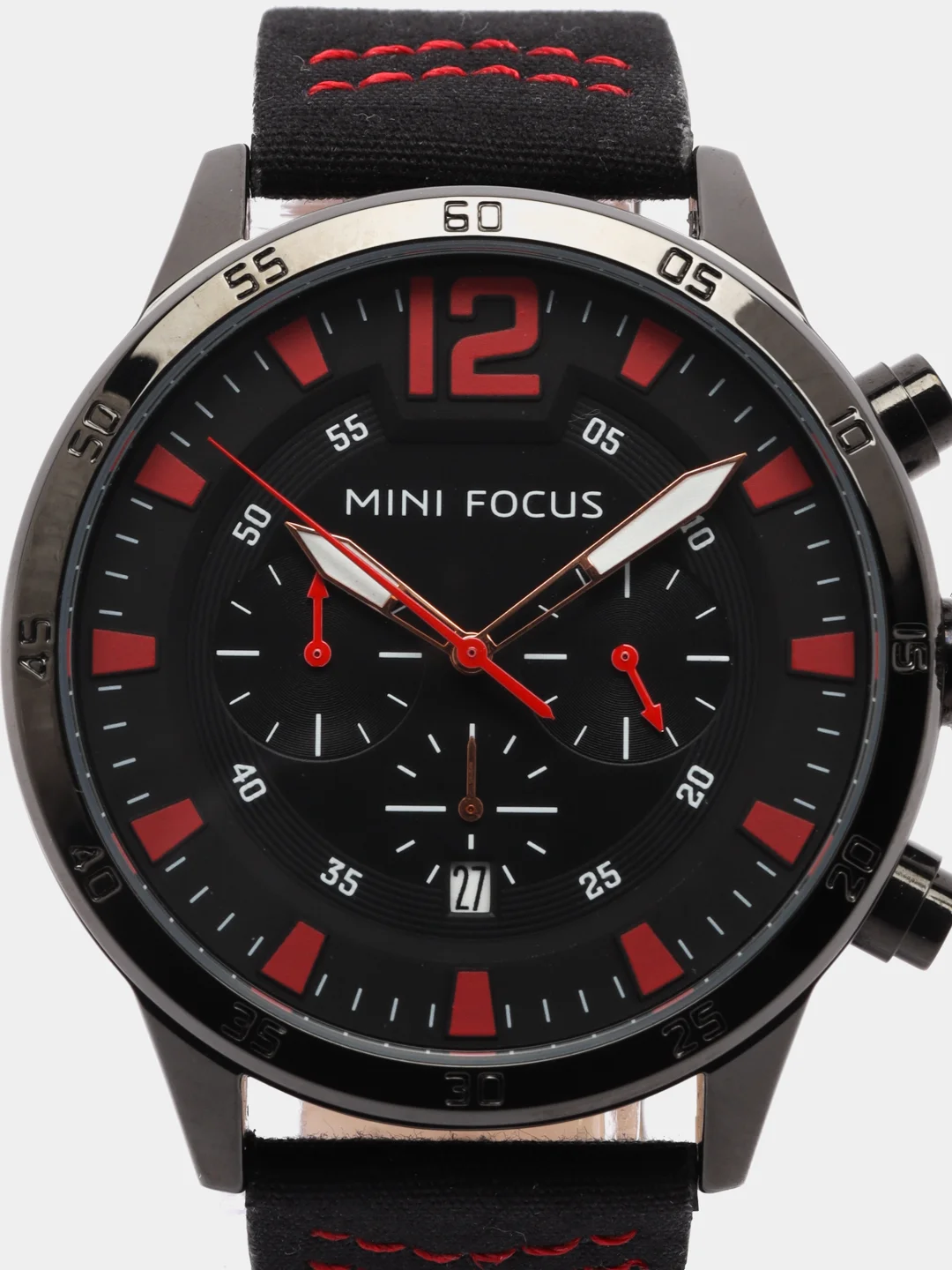 Красный мужские наручные часы Mini Focus MF0006G с хронографом, в подарочной упаковке
