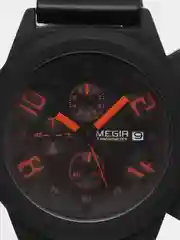 Белый мужские наручные часы Megir MN2002G с хронографом, в подарочной упаковке