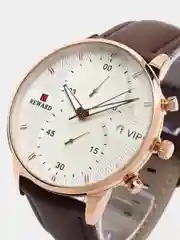 Коричневый мужские наручные часы Reward RD83003M с календарем, в подарочной упаковке