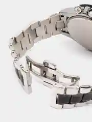 Серебряный мужские наручные часы Lige 9982 с хронографом в подарочной упаковке