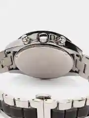 Серебряный мужские наручные часы Lige 9982 с хронографом в подарочной упаковке