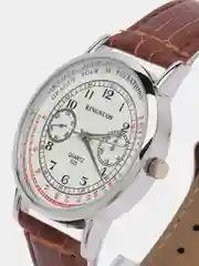 Серебряный мужские наручные часы KINGNUOS K-025, в подарочной упаковке