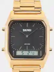 Желтый мужские спортивные наручные часы Skmei 1220 в подарочной упаковке
