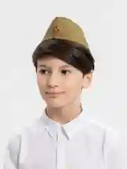 Пилотка солдатская образца СССР со звездой. Взрослые и детские