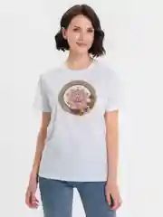 Белый футболка с мандалой