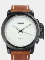 Коричневый мужские наручные часы Skmei 1208 в подарочной упаковке