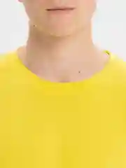 Желтый футболка базовая, унисекс, хлопок