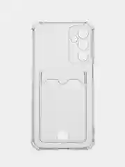 Белый чехол Samsung Galaxy A22s A12 A33 A31 A32 A51 A52 A53 A73 A50 S21 с карманом для карты