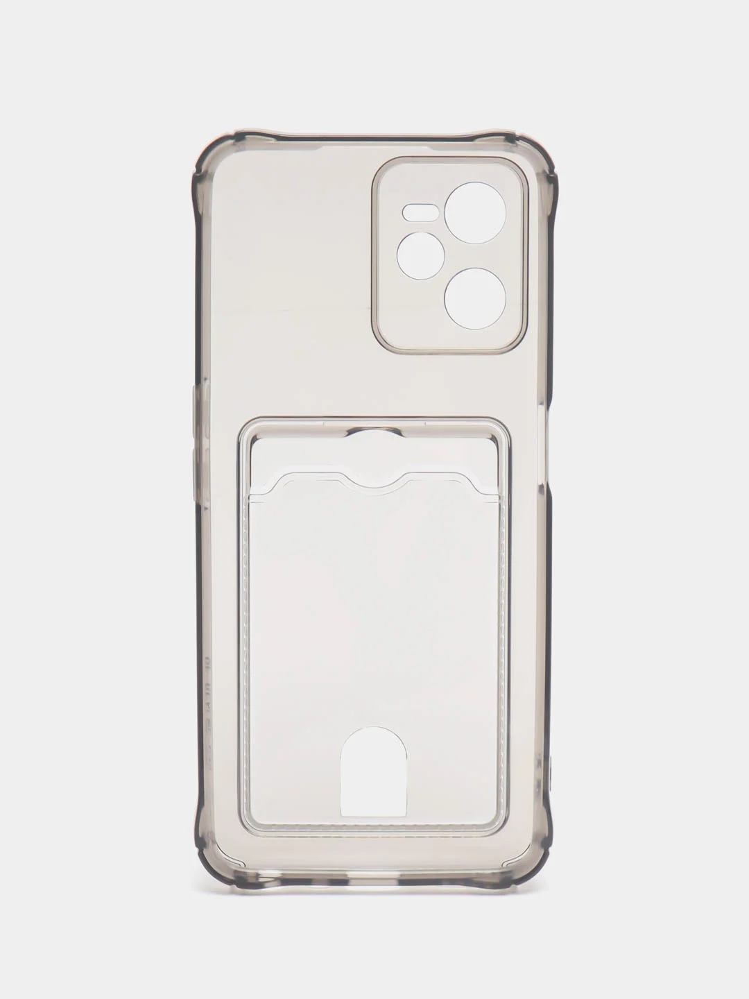 Тёмно-серый чехол Realme / Реалми C30, C31, C33, C35, C21Y, C20, C11, С21 , C25Y с карманом для карт