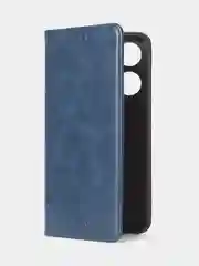 Синий чехол-книжка GQ для Infinix Smart 7, из высококачественной искусственной кожи
