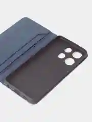 Синий чехол-книжка GQ для Infinix Smart 7, из высококачественной искусственной кожи