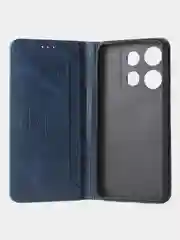 Синий чехол-книжка GQ для Infinix Smart 7, из высококачественной искусственной кожи