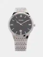 Черный мужские наручные часы Skmei Q0234 с металлическим браслетом и календарем
