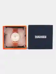Золотой женские наручные часы Skmei Q027 в подарочной упаковке