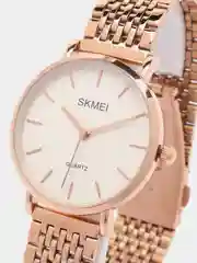 Золотой женские наручные часы Skmei Q027 в подарочной упаковке