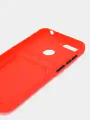 Красный чехол для Huawei Y6 2018 / Honor 7C / 7A Pro / Y6 Prime, с карманом для карт