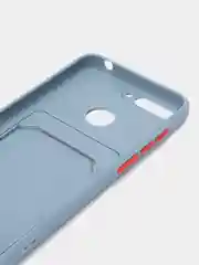 Синий меланж чехол для Huawei Y6 2018 / Honor 7C / 7A Pro / Y6 Prime, с карманом для карт