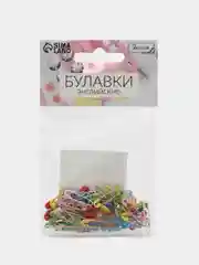 Булавки английские №000, 18 мм, 100 шт, цвет разноцветный