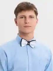 Угольный галстук-бабочка "Хоккей"