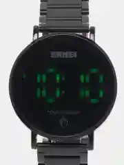 Черный мужские цифровые наручные Led часы Skmei 1550 в подарочной упаковке