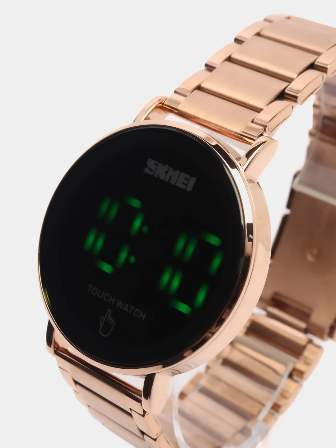Бронзовый мужские цифровые наручные Led часы Skmei 1550 в подарочной упаковке