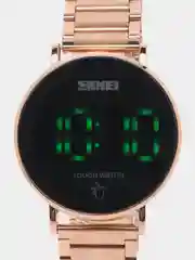 Бронзовый мужские цифровые наручные Led часы Skmei 1550 в подарочной упаковке