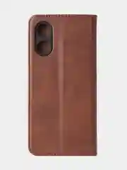 Коричневый чехол-книжка GQ для Oppo A17 / Oppo A17K, из высококачественной искусственной кожи