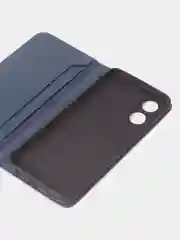 Синий чехол-книжка GQ для Oppo A17 / Oppo A17K, из высококачественной искусственной кожи