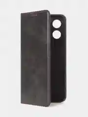Черный чехол-книжка GQ для Oppo A17 / Oppo A17K, из высококачественной искусственной кожи