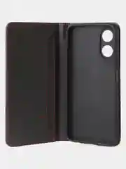Черный чехол-книжка GQ для Oppo A17 / Oppo A17K, из высококачественной искусственной кожи
