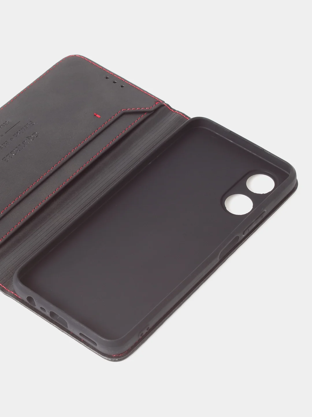 Черный чехол-книжка GQ для Oppo A17 / Oppo A17K, из высококачественной искусственной кожи
