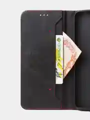 Черный чехол-книжка GQ для Oppo A17 / Oppo A17K, из высококачественной искусственной кожи