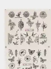 Красный наклейки на ногти, слайдер, 12 х 16 см