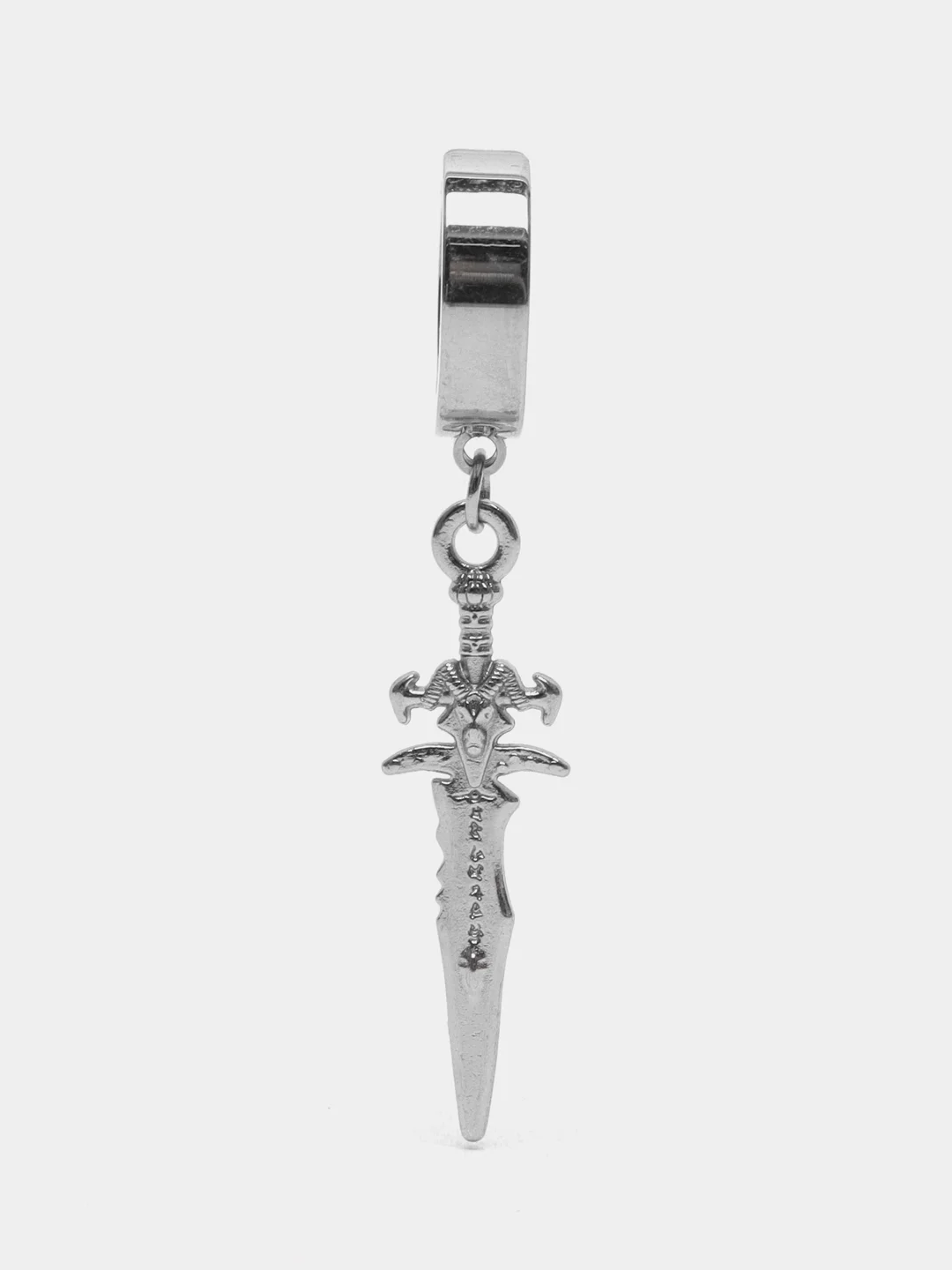 Серебряный серга, клипса, меч