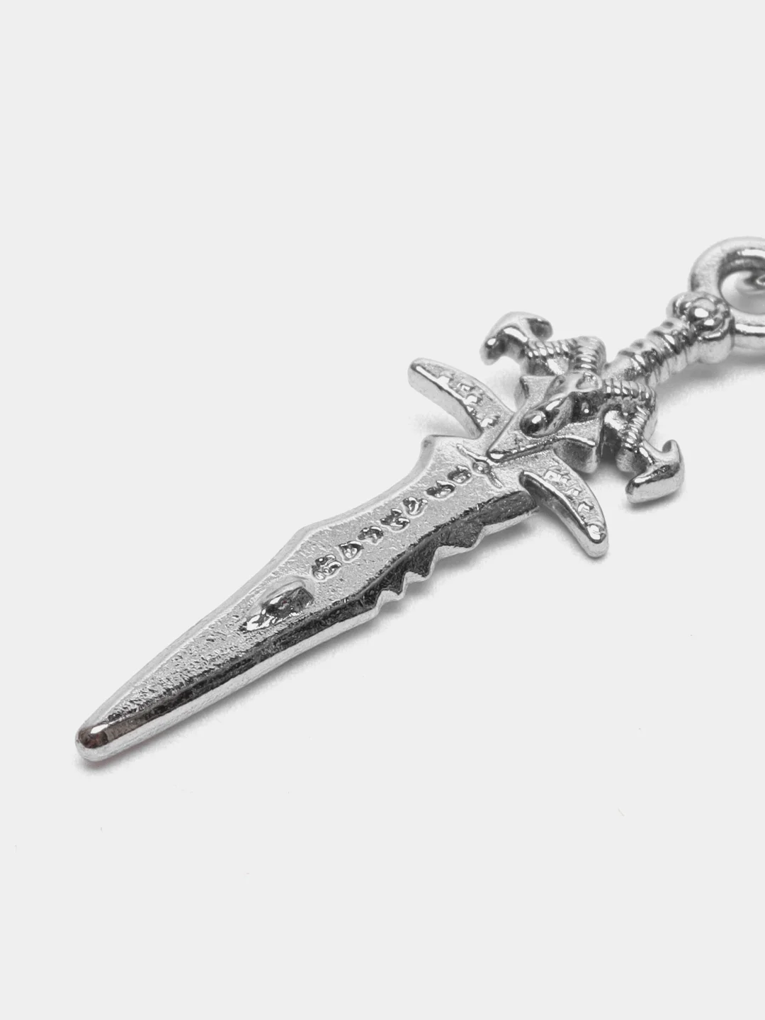 Серебряный серга, клипса, меч
