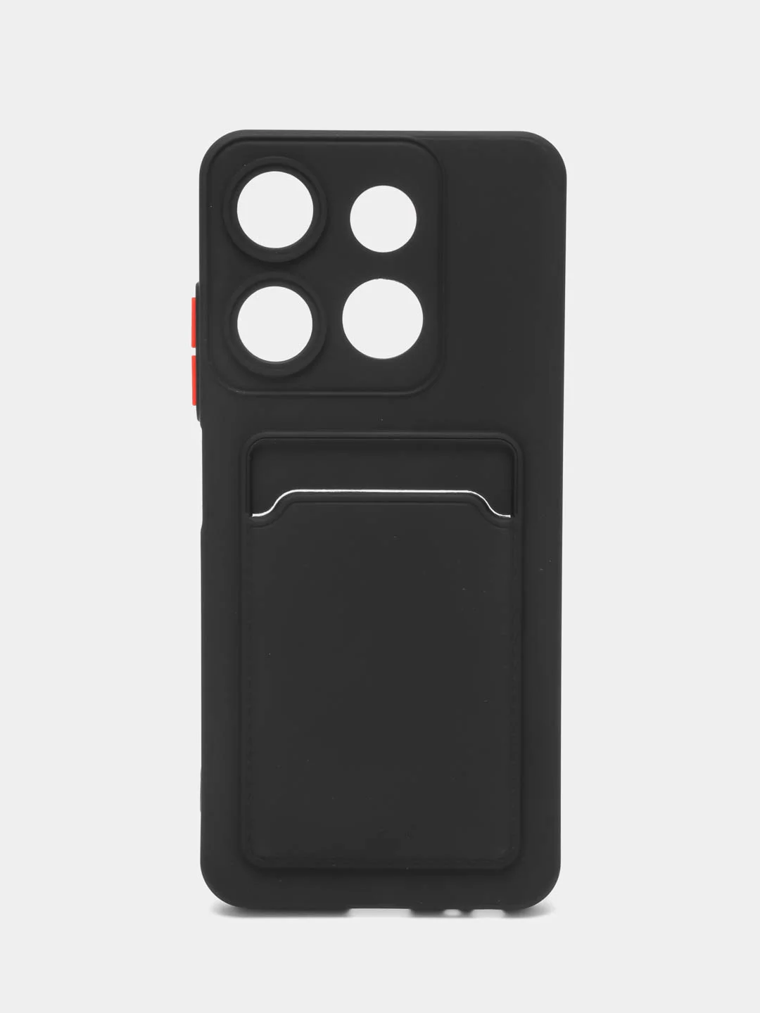 Черный чехол для Infinix Smart 7 HD (Инфиникс Смарт 7 ХД), с карманом для карт