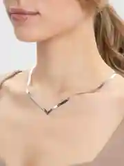 Серебряный колье цепь с плетением Снейк, Snake