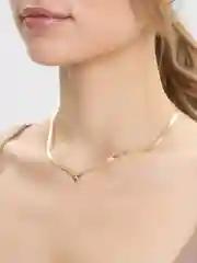 Золотой колье цепь с плетением Снейк, Snake