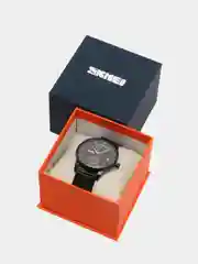 Черный мужские наручные часы Skmei 9182MH с календарем в подарочной упаковке