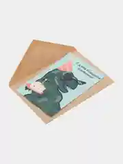 Открытка на день рождения "Ископаемое", в крафтовом конверте