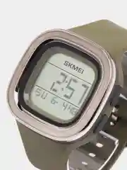 Зелёный хаки мужские наручные часы Skmei 1580 в подарочной упаковке