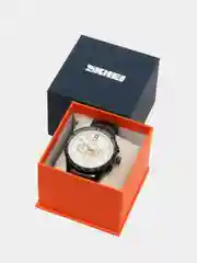 Белый мужские наручные часы Skmei 9176 с хронографом в подарочной упаковке