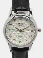Серебряный женские наручные часы Skmei 9058L с календарем в подарочной упаковке