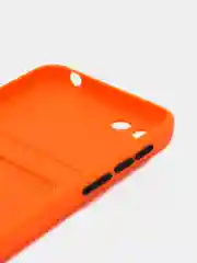 Оранжевый силиконовый чехол для Honor 7A / 7А Prime / Хонор 7S / Huawei Y5 2018 / Y5 Lite, с карманом для карт, прозрачный